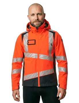 Veste De Pluie Accelerate Safe 19301 Outer Lining Hi-Vis Red / Dark Navy M - MASCOT - FashionsVida