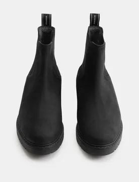 Nubuck Waterproof Chelsea Boots Black male - M&S - FashionsVida