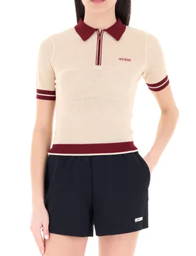Guess Polo con zip SABBIA XS - Guess - FashionsVida