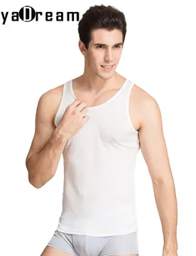 Men Tank Tops 30% Real Silk Solid Tanks For Men O Neck Vest 2025 New Spring Summer Black White Bottoming Shirt - Aliexpress - FashionsVida