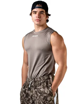 Nahtloses Tank Top Power - Marron - male - Size: XL - Nebbia - FashionsVida