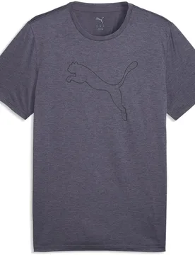 T-shirt à Manches Courtes Tad Essential Heather Cat Logo Large Inky Depths Heather M - Puma - FashionsVida