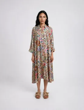 A-SHAPE SHIRT DRESS female - S - FashionsVida