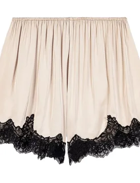 Short fluido de mujer de satén con encaje - Maje - FashionsVida