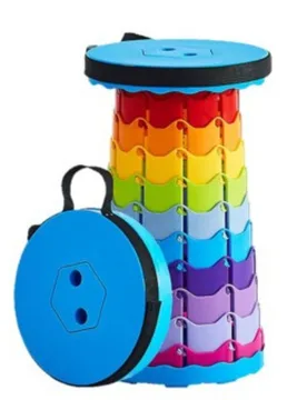 Teleskopstuhl faltbar Regenbogen mit Tragegriff - 3Pagen - FashionsVida
