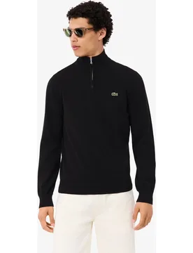 Jersey de hombre en algodón ecológico con cremallera - Lacoste - FashionsVida
