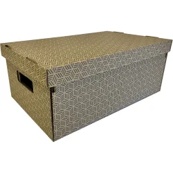 Caja de Mudanza con Asas y Tapa Deco 19 l