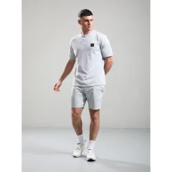 Mens Oceanic Grey Delta Print Logo Short - Male - Grey - X-Small
