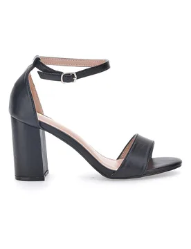 Sandali Neri Con Cinturino e Tacco a Blocco 409 37 - FIRST LADY - FashionsVida