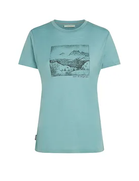 Camiseta funcional de mujer Lake View 150 Tech-Lite menta XS - Icebreaker - FashionsVida