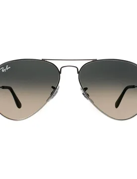 Unisex Aviator Silver Grey Gradient Aviator 3025 Sunglasses - Silver - Size: One Size - Ray-ban - FashionsVida