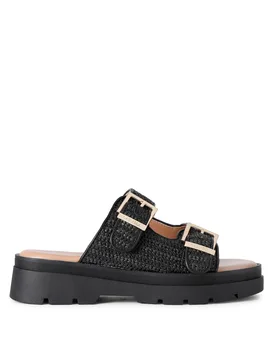 Womens Bormio Buckle Sandals - Black Fabric - Size Uk 7 - Carvela - FashionsVida