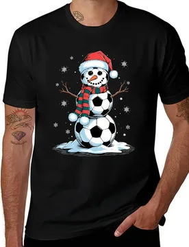 Funny Soccer Snowman Player Santa Hat , Cristmas 2024 T-Shirt Gym Wear Breathable Short Sleeve Tee T-Shirt - Aliexpress - FashionsVida