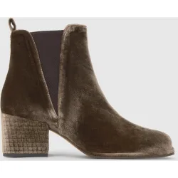 Botines neandra de mujer en terciopelo con elásticos