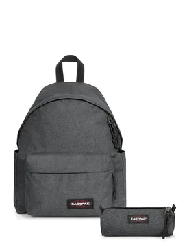 Set Sac à Dos et Trousse Padded Pak'r & Benchmark Style Jean Résistant à l'eau Black Denim OS unisex - Eastpak - FashionsVida