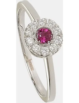 Anillo de oro con diamantes y rubí - El Corte Inglés - FashionsVida