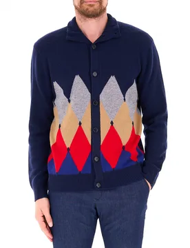 Cardigan in cashmere BLU 54 - Ballantyne - FashionsVida