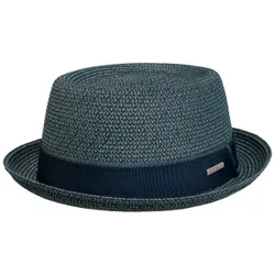 Ruviano Pork Pie Straw Hat by - navy - Female - Size: XXL (62-63 cm)