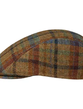 Lennart Check Shetland Flat Cap by - beige - Size: 57 cm - Mayser - FashionsVida