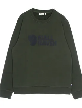 FJALLRAVEN Felpa Girocollo Uomo Logo Sweater Deep Forest - Fjällräven - FashionsVida