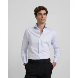 Camisa de hombre slim rayas celeste