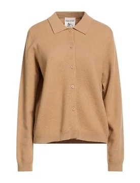 Strickjacke Damen Kamel L Damen - SEMICOUTURE - FashionsVida