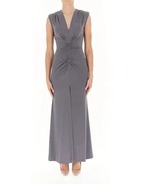 Abito lungo glitterato GRIGIO M - Rinascimento - FashionsVida