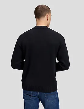 Relaxed Crew Sweatshirt Black Größe L male - Lee - FashionsVida