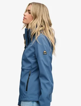 Superdry Damen Klassische Trekker Jacke mit Kapuze Blue - Größe: 38 - 99.99 - FashionsVida