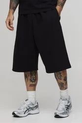 Mens Essential Jersey Jort - Black Cotton - Size 5xl