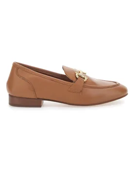 Mocassini Marroni con Morsetto Dorato Made in Italy in Vera Pelle A600103 36 - PITTARELLO GLAM - FashionsVida