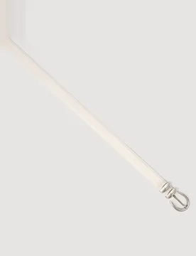 Cinturón de mujer de piel con hebilla y trabillas metálicas - sandro - FashionsVida