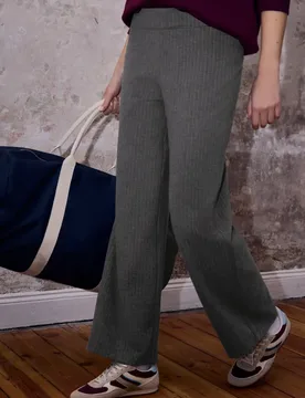 Street One Nadelstreifen Wide Leg Hose female Grau - Street One Studio - FashionsVida