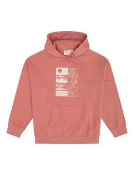 Regional' Womens Cornwall Graphic Hoodie With Kangaroo Pocket Cosy Pullover Dusty Pink Cotton - Size 12 Uk - Mountain Warehouse - FashionsVida
