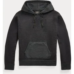 Sudadera de hombre gris carbón jaspeado con capucha