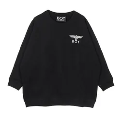 Felpa Girocollo Donna Vintage Eagle Sweatshirt Washed Black