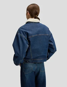 Rider Relaxed Sherpa Jacket Dandy Größe M female - Lee - FashionsVida