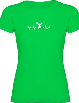 T-shirt à Manches Courtes Fitness Heartbeat Light Green M - Kruskis - FashionsVida