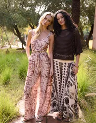 Tie Front Jumpsuit - S / MOCHA - female