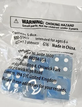 Pokemon Professor Program Light Blue Dice Set (5) - Pokémon - FashionsVida