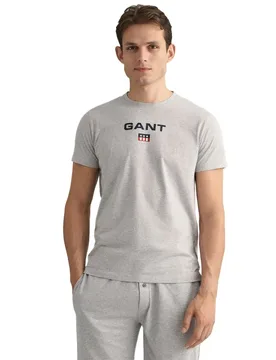 Maglietta A Maniche Corte 902319008 Light Grey L - Gant - FashionsVida