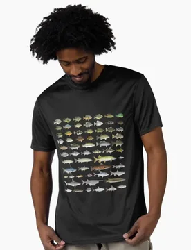 North America Freshwater Fish Group Gift t shirt 100% cotton printed tee Short Sleeve Graphic Clothes All size tops S-6XL - Aliexpress - FashionsVida