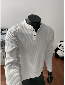 Autumn New Style Men's Fashion Casual Henry Collar Long-Sleeve Sweatshirt - Aliexpress - FashionsVida
