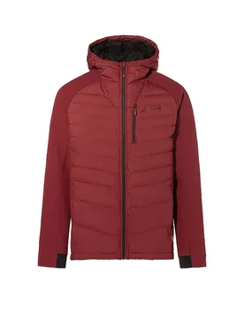 Giacca ibrida da uomo Elope con cappuccio rosso scuro M - VAUDE - FashionsVida