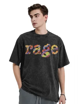 Rage Vintage Worn Look T-Shirt kawaii clothes plus size clothes black t-shirts for men - Aliexpress - FashionsVida
