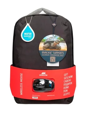 Sac à Dos Pour Ordinateur Portable 7563 Prater 15.6 + Mouse Black One Size unisex - Rivacase - FashionsVida