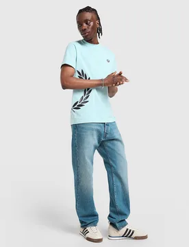 Side Logo T-Shirt - Herren, Blau - male - Size: M - Fred perry - FashionsVida