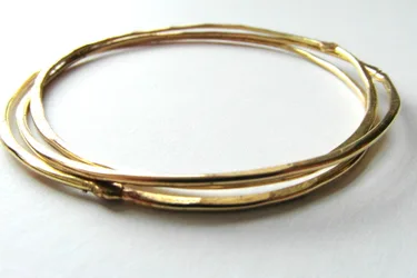 Recycled Beaten Brass Bangles