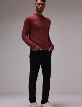 Street One Softer Strickpullover male Rot - Street One MEN - FashionsVida