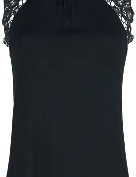 Top - Sleeve Lace Top - S bis XXL - für Damen - Größe L - schwarz - Frauen - female - ForPlay - FashionsVida